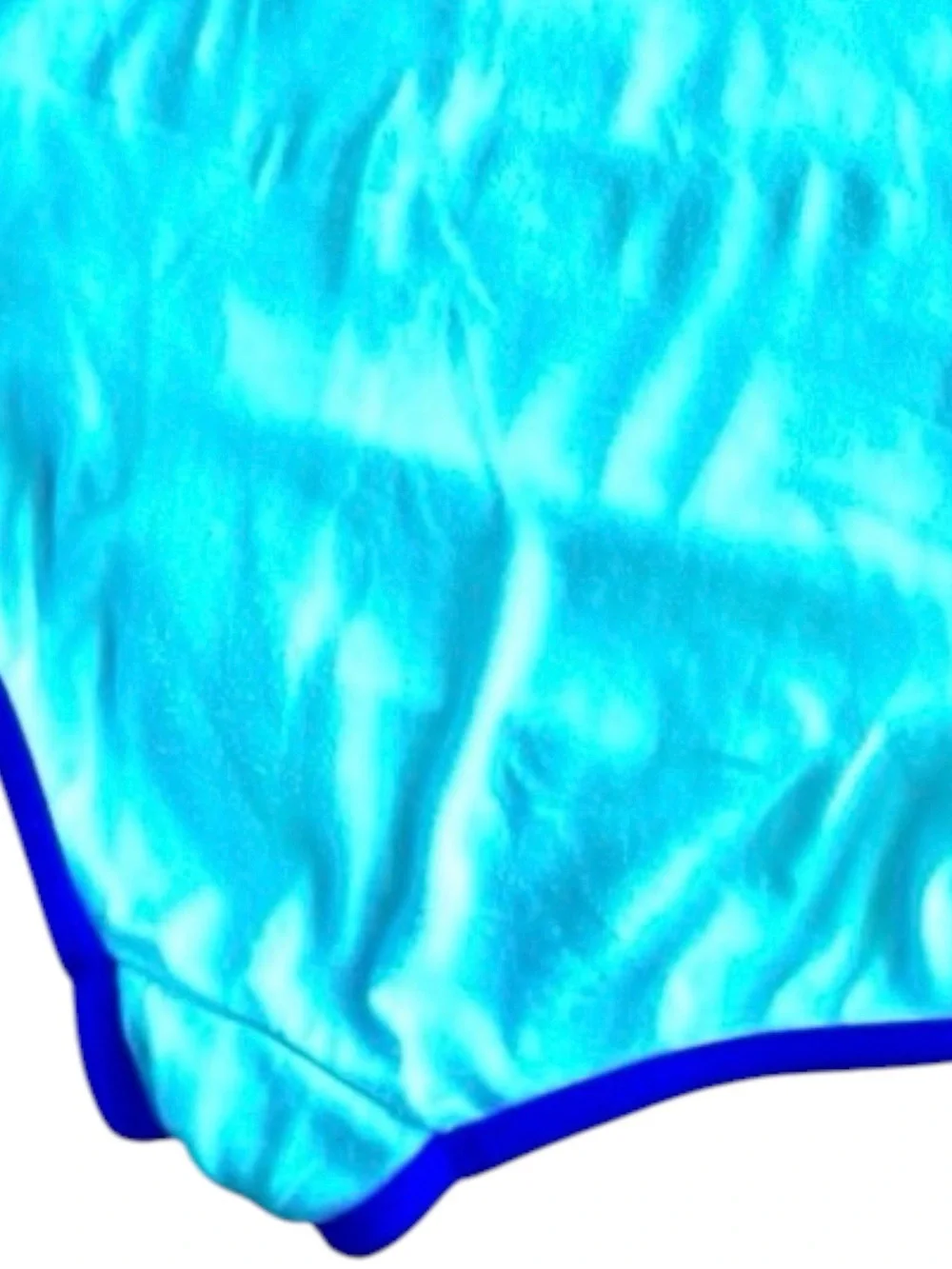 Mini Boden Girls Swimsuit 🌈 Aqua Rainbow Appliqué One‑Piece Size 7–8Y 128 cm